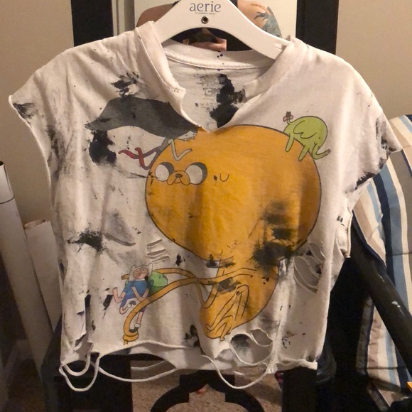 Hot Topic Tops - Distressed adventure time t-shirt